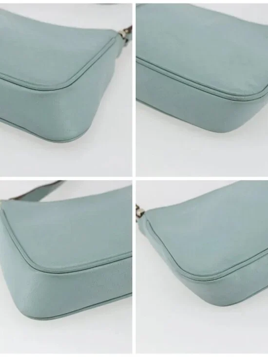GUCCI Micro GG Canvas Shoulder Bag Leather Light Blue Gold 001 5155 Auth 173651 - Picture 16 of 16